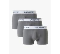 Lacoste 3 Pack Cotton Rich Trunks Grey