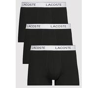 Lacoste 3 Pack Cotton Trunks- Black, Black, Size 2Xl, Men Black