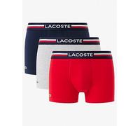 Lacoste 3 Pack Cotton Trunks- Red, Red, Size M, Men Red