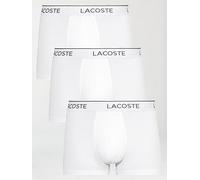 Lacoste 3 Pack Cotton Trunks- White, White, Size S, Men White