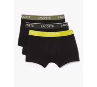 Lacoste 3-Pack Logo Waist Trunks - Black / Yellow / Khaki Green I7R