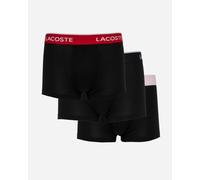 Lacoste 3-Pack Mens Trunks - Black/Flamingo-Ladybird-Black AIB