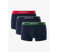 Lacoste 3-Pack Mens Trunks - Navy Blue/Green-Red-Navy HY0 - Navy Blue/Green-Red-Navy HY0 - M