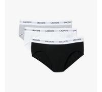 Lacoste 3-Pack Stretch Cotton Briefs - White/Black/Grey