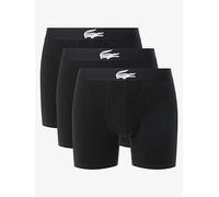 Lacoste 3-Pack Stretch Cotton Crocodile Waist Boxer Briefs- Black, Black, Size S, Men Black