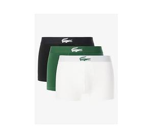 Lacoste 3-Pack Stretch Cotton Crocodile Waist Boxers, Multi, Size M, Men Print