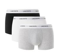 Lacoste 3-Pack Stretch Cotton Trunks Black / White / Grey Chine