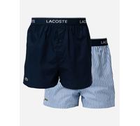 Lacoste 3-Pack Striped Cotton Mens Boxers - Vaporous/Methylene-Navy Blue 8NI