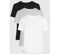 Lacoste Lounge Short Sleeve T-Shirt White Grey Black (3 Pack) - XL