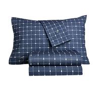 Lacoste 4-Piece Cotton Sheet Set, Slice, Vintage Indigo, California King
