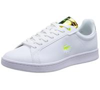 Lacoste 45BJ0021, Unisex Children's Short Trainers, Wht YLW, 2 UK