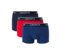 Lacoste Men's 3 Pack Cotton Stretch Trunks, Multicoloured