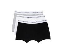 Lacoste 5H3401 Men's Boxer Shorts, Basic, Short, Regular Fit, Black/White-Silver Chine, L