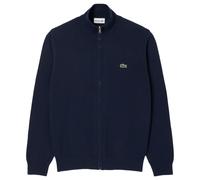 Lacoste AH1957 Full Zip High Neck Cotton Knit - Navy Blue - Small