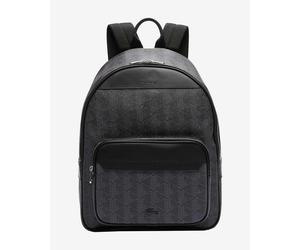 Lacoste Allover Backpack Black Dark Grey