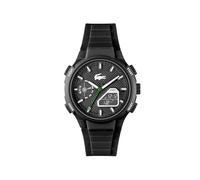 Lacoste Analog-Digital Multifunction Quartz Watch for Men LC33 Collection with Black Silicone Bracelet - 2011365