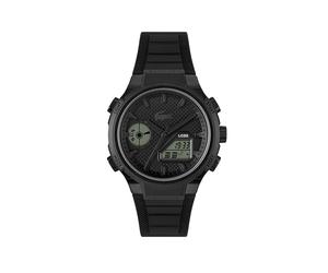 Lacoste Analog-Digital Multifunction Quartz Watch for Men LC33 Collection with Black Silicone Bracelet - 2011447