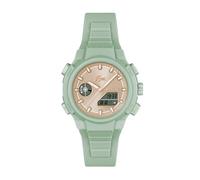 Lacoste Analog-Digital Multifunction Quartz Watch for Women LC33 Collection with Green Silicone Bracelet - 2001433