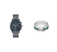 Lacoste Analogue Multifunction Quartz Watch for Men & Baseline Collection Ring