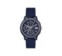 Lacoste Analogue Multifunction Quartz Watch for Men LACOSTE.12.12 Move Collection with Navy Blue, Green or Black Silicone Bracelet