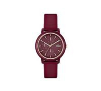 Lacoste Analogue Multifunction Quartz Watch for Women LACOSTE.12.12 Multi Collection with Burgundy Silicone Bracelet - 2001328
