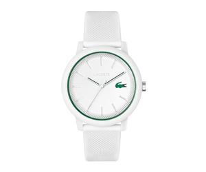 Lacoste Analogue Quartz Watch for Men LACOSTE.12.12 Collection with White Silicone Bracelet - 2011169