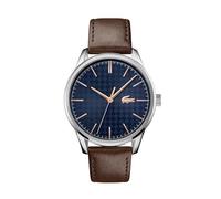 Lacoste Analogue Quartz Watch for Men Vienna Collection with Brown Leather Strap - 2011046