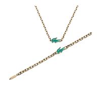 Lacoste Arthor Gold Ion Plated Logo Necklace - Gold - One Size - Gold