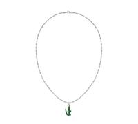Lacoste for man. 2040228 Green link necklace (OSFA), Silver, Casual, Stainless steel