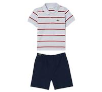 Lacoste Baby Stripe Organic Cotton Top & Bottom Set - Blue - 6 Months - Blue