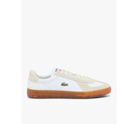 Lacoste Baseshot Pro Leather Lace-Up Trainers White Mix