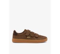 Lacoste Baseshot Pro Strap Suede Trainers Brown Mix