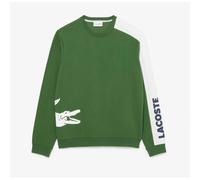 Lacoste Big Croc Fleece Loungewear Sweatshirt, Thyme - Small