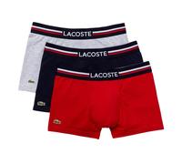 Lacoste Boxers 3 Pack Mens Blue Grey Red Boxer Shorts Trunks Size S M L
