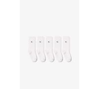 Lacoste Mens 5-Pack High-Cut Organic Cotton Socks - White - Size UK 9-12