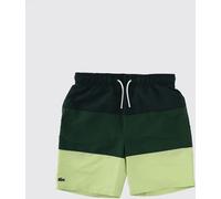 LACOSTE Boy's Abstract Print Polyester Swim Shorts with Logo - Size: 8 - male