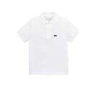 Lacoste Boys Classic Short Sleeve Pique Polo Shirt, White, Size 6 Years White
