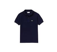 Cotton Polo Shirt with Short Sleeves Navy Blue