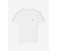 Lacoste Branded Stripe Band Short Sleeve T-Shirt Pure White - XXL