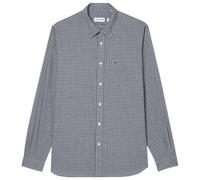 Lacoste - Brushed Cotton Gingham Check Shirt Ch1885 Navy / White 40/m