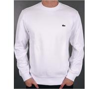Men's Lacoste Organic Brushed Cotton Jogger Sweatshirt Size 7 - XXL White