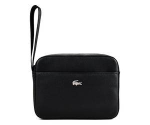 Lacoste Business Toiletry bag Genuine Leather 24 cm black