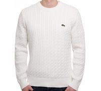 Lacoste Cable Knit Cotton Jumper Flour