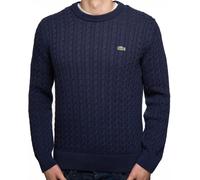 Lacoste Cable Knit Cotton Jumper Navy