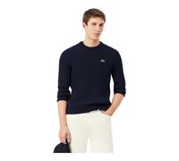 Lacoste Cable Knit Cotton Sweater Navy