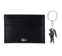 LACOSTE card holder CC Key Ring Box Noir Kr Croc Sinople