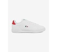 Lacoste Carnaby Cup Leather Shoes pure white red - 47