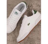 Lacoste Carnaby Cup Leather Trainers White/Dark Green