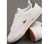 Lacoste Carnaby Cup Leather Trainers White/Dark Green