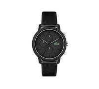 Lacoste Chronograph Quartz Watch for Men LACOSTE.12.12 Chrono Collection with Black Silicone Bracelet - 2011243